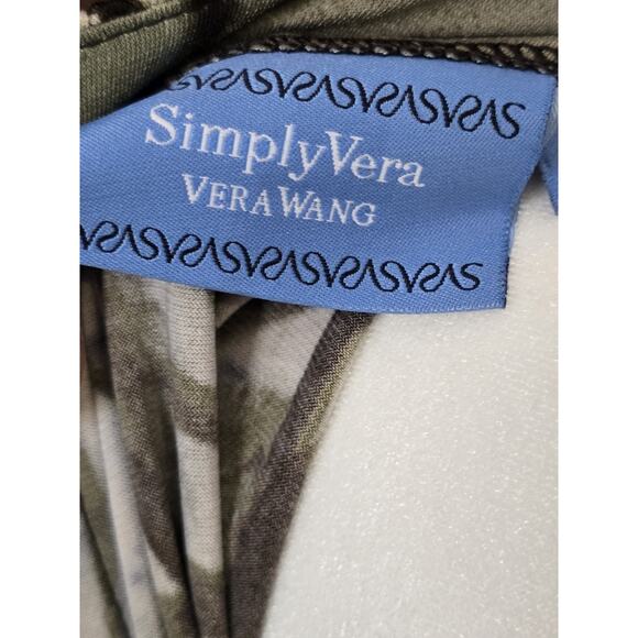 Simply Vera Wang Petite M Maxi Dress Womens‎ Floral Black Grey Green Watercolor - Picture 8 of 9